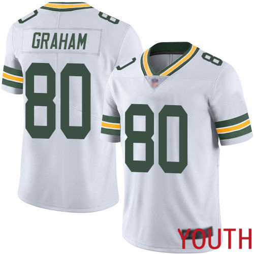 Green Bay Packers Limited White Youth #80 Graham Jimmy Road Jersey Nike NFL Vapor Untouchable->green bay packers->NFL Jersey